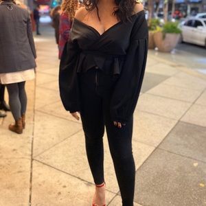 Off Shoulder Wrap Top